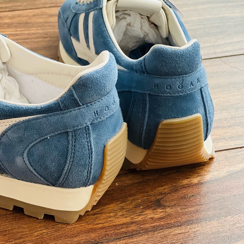 HOGAN復古風格德訓鞋（紅38.5&藍37.5 38）-17