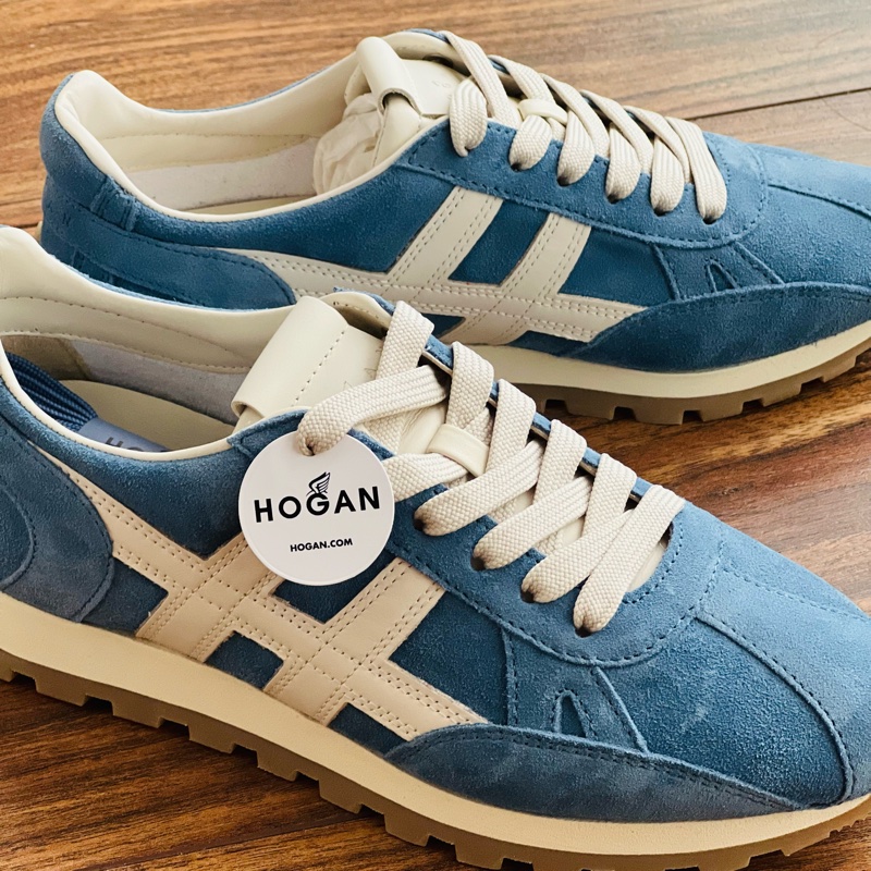 HOGAN復古風格德訓鞋（紅38.5&藍37.5 38）-18