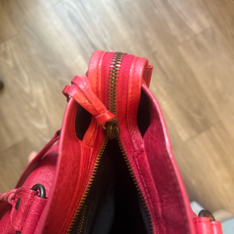 Balenciaga le city巴黎世家紅色機車包-15