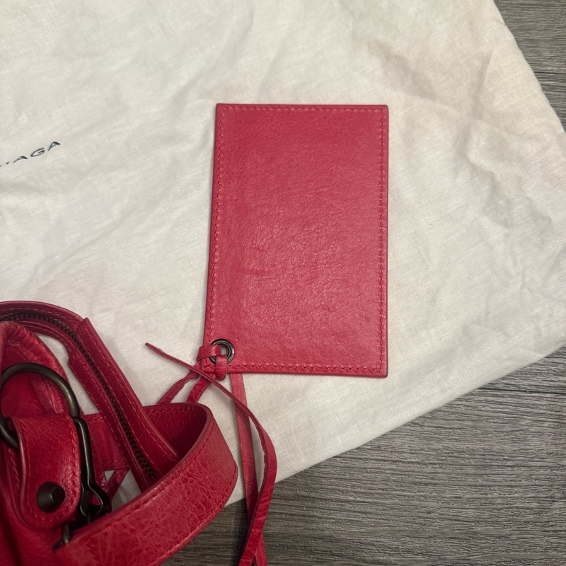 Balenciaga le city巴黎世家紅色機車包-17