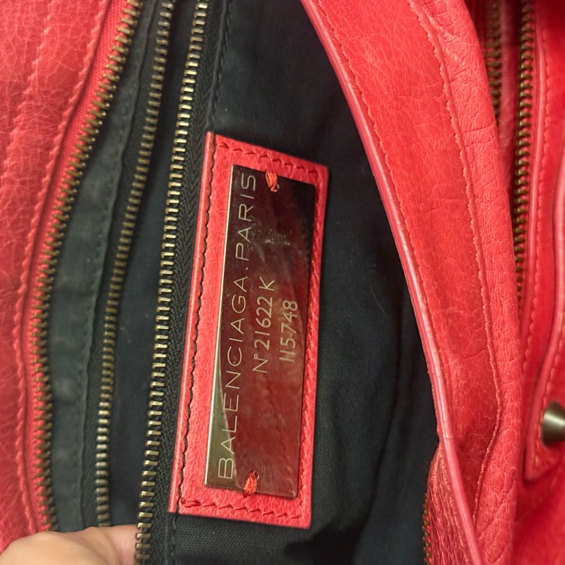 Balenciaga le city巴黎世家紅色機車包-18