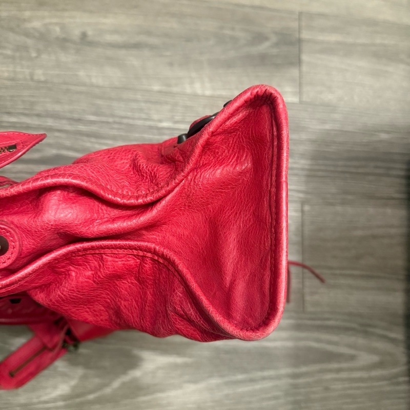 Balenciaga le city巴黎世家紅色機車包-21