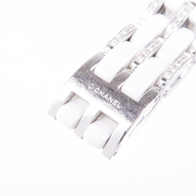 CHANEL 18K白金/陶瓷/鑽石Ultra Blanche Ring戒指CHANEL#58/US#8.25-4