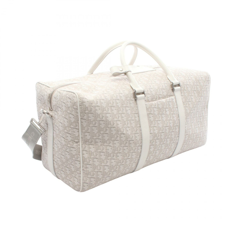 Christian Dior Oblique Travel 2Way 單肩包 90240296 帆布 白色 米色-1