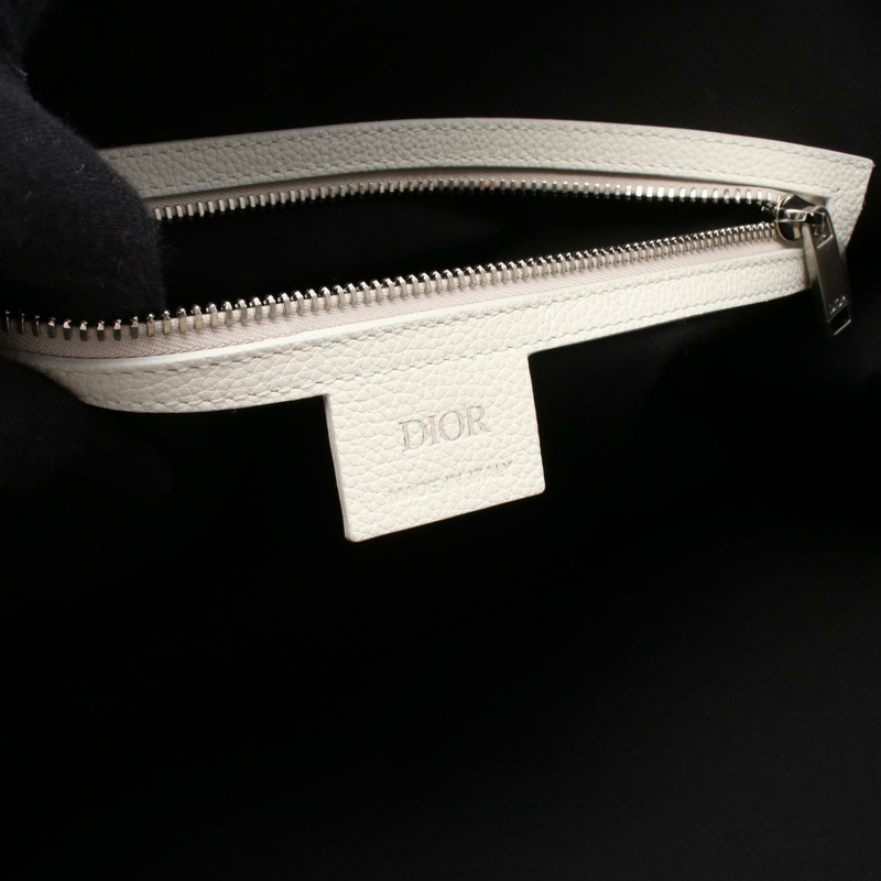 Christian Dior Oblique Travel 2Way 單肩包 90240296 帆布 白色 米色-3