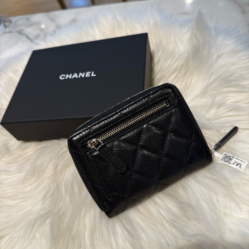 香奈兒 CHANEL 25s 荔枝拉鏈對開短夾-2