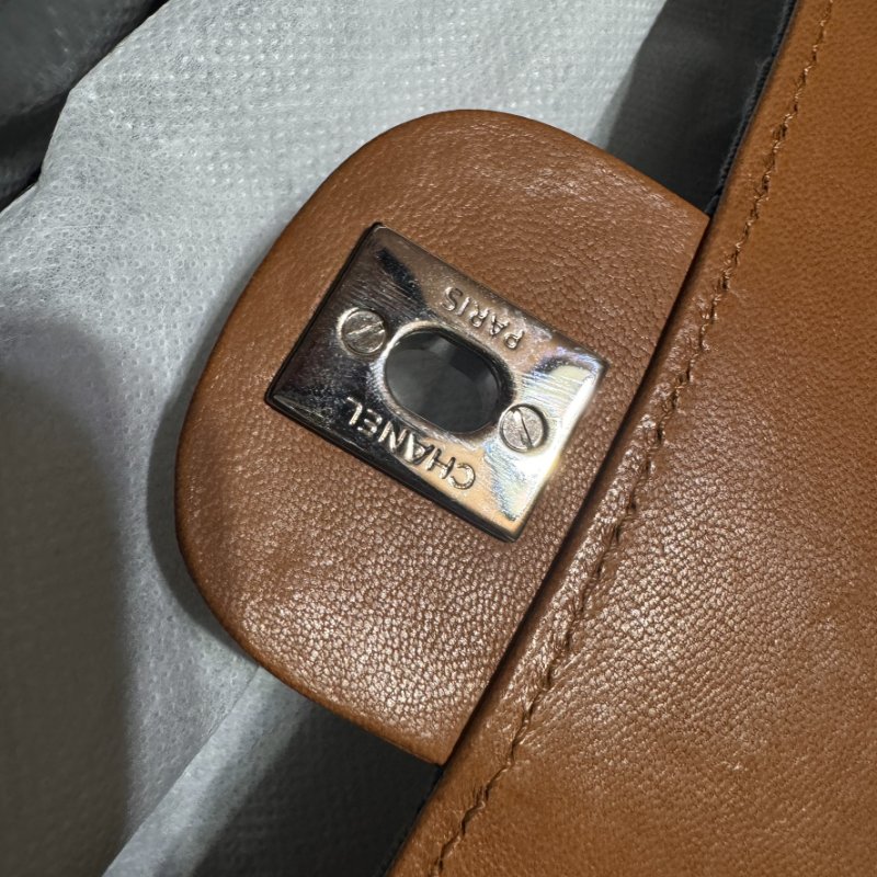 🎉降價🎉Chanel 水洗單寧布肩背口蓋包-藍-8