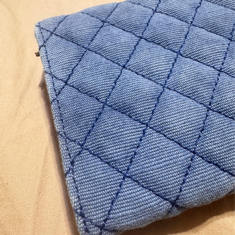 🎉降價🎉Chanel 水洗單寧布肩背口蓋包-藍-22