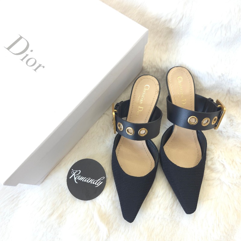 Dior 緞面尖頭跟鞋 36.5 二手-0