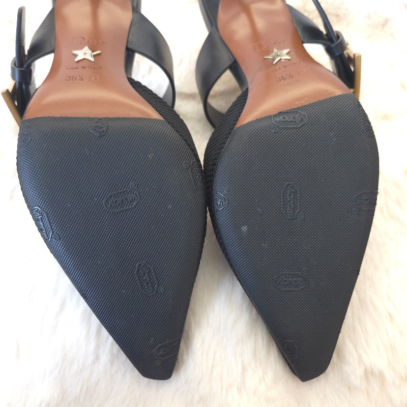 Dior 緞面尖頭跟鞋 36.5 二手-6