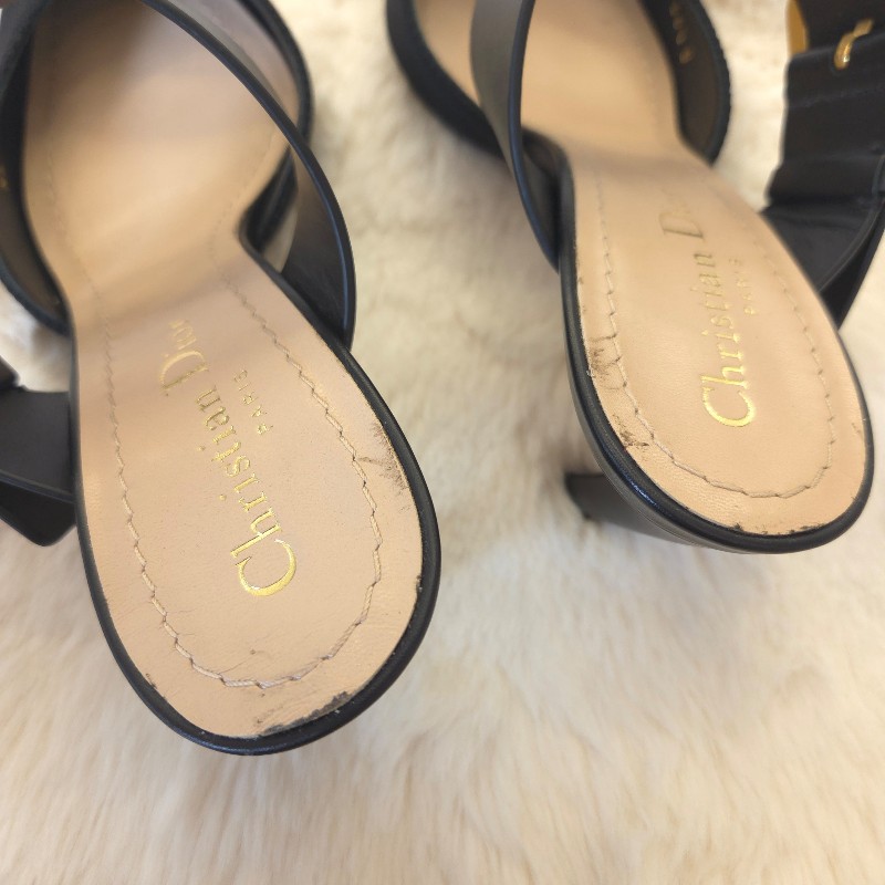 Dior 緞面尖頭跟鞋 36.5 二手-8
