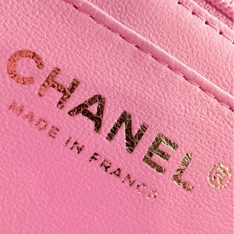 Chanel CF20 Mini Handle 20黑拼粉 晶片款 99新全配-14