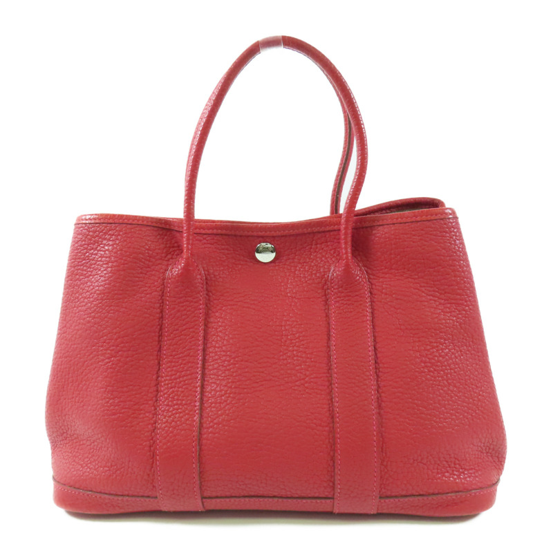 HERMES Negonda Garden Party TPM銀扣手挽袋Q5 Rouge Casaque-1