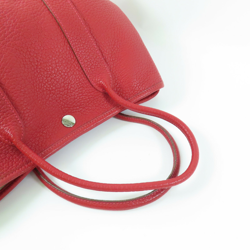 HERMES Negonda Garden Party TPM銀扣手挽袋Q5 Rouge Casaque-4