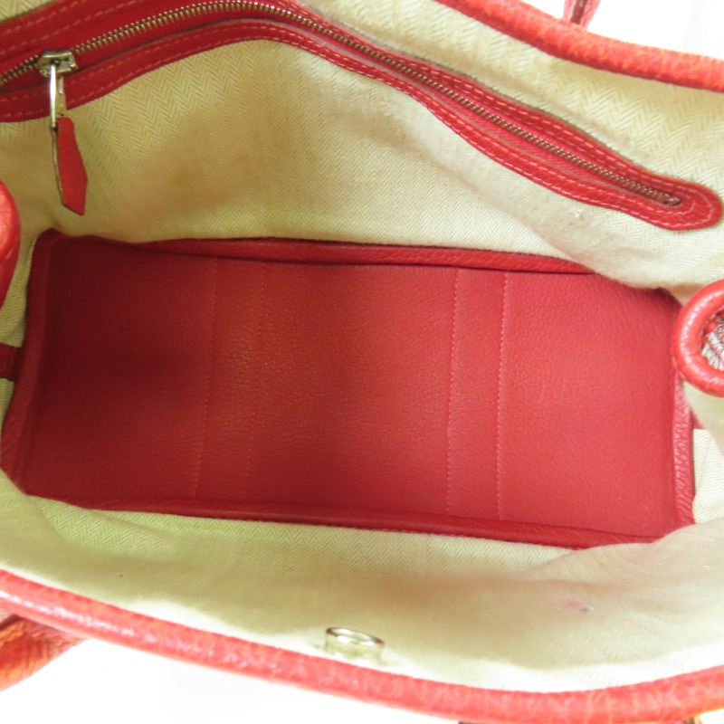HERMES Negonda Garden Party TPM銀扣手挽袋Q5 Rouge Casaque-5