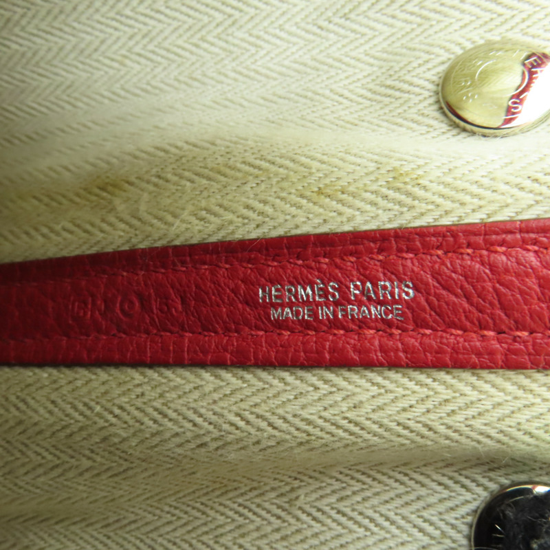 HERMES Negonda Garden Party TPM銀扣手挽袋Q5 Rouge Casaque-6