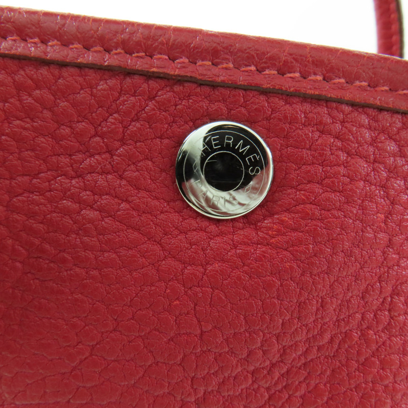 HERMES Negonda Garden Party TPM銀扣手挽袋Q5 Rouge Casaque-8