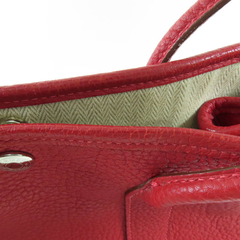 HERMES Negonda Garden Party TPM銀扣手挽袋Q5 Rouge Casaque-15