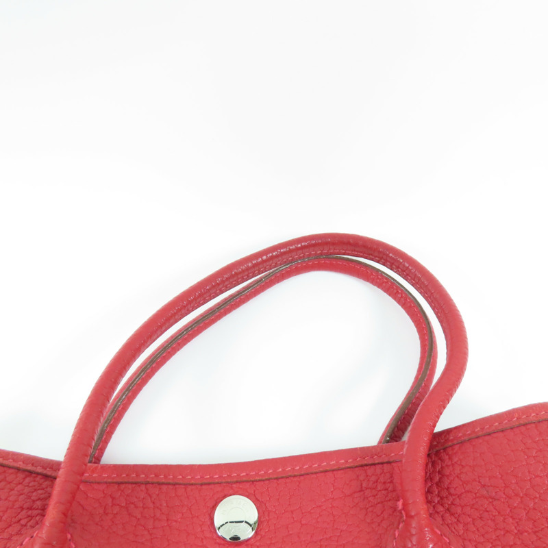 HERMES Negonda Garden Party TPM銀扣手挽袋Q5 Rouge Casaque-16