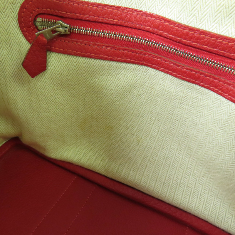 HERMES Negonda Garden Party TPM銀扣手挽袋Q5 Rouge Casaque-18