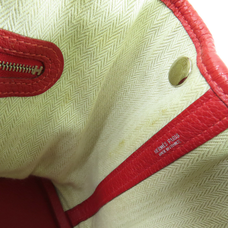 HERMES Negonda Garden Party TPM銀扣手挽袋Q5 Rouge Casaque-19