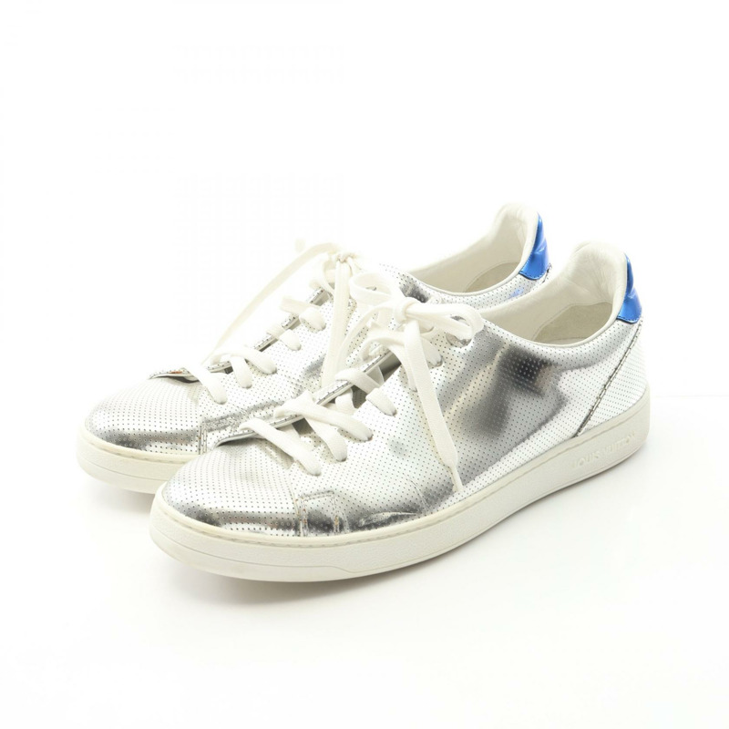LOUIS VUITTON Frontrow Line 運動鞋 皮革 藍色 二手 男士 #7 1/2 LV-0