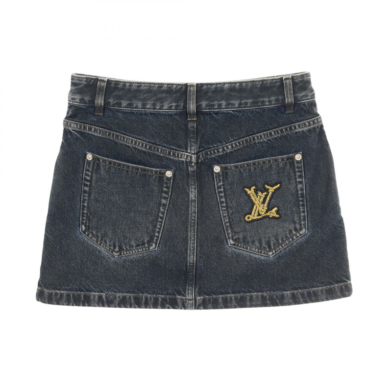 LOUIS VUITTON 航海風 LV 貼片迷你裙 RW242WW EFY FRJB01 棉質 女款 #36-1