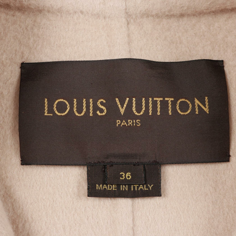 LOUIS VUITTON 斗篷外套 F6CO16UEZ 羊毛 安哥拉 白色 二手 女士 #36 LV-2