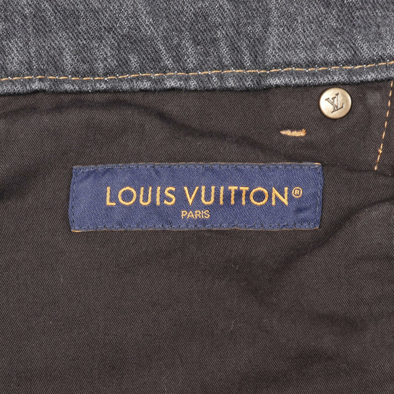 LOUIS VUITTON Monogram flower 牛仔褲 棉質 灰色 女款 LV #36-2