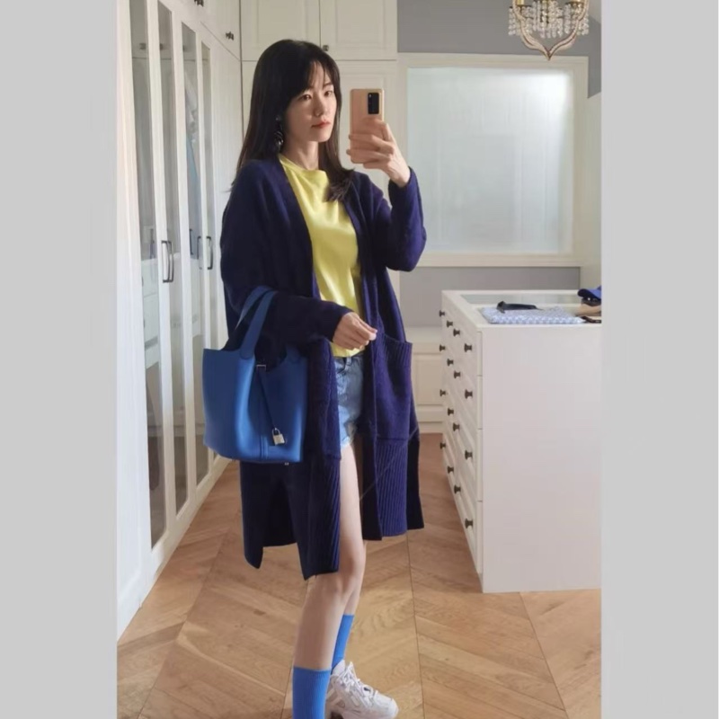 HERMES/愛馬仕 piction18 菜籃子 法國籃色  A刻-0