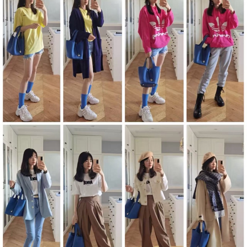 HERMES/愛馬仕 piction18 菜籃子 法國籃色  A刻-1