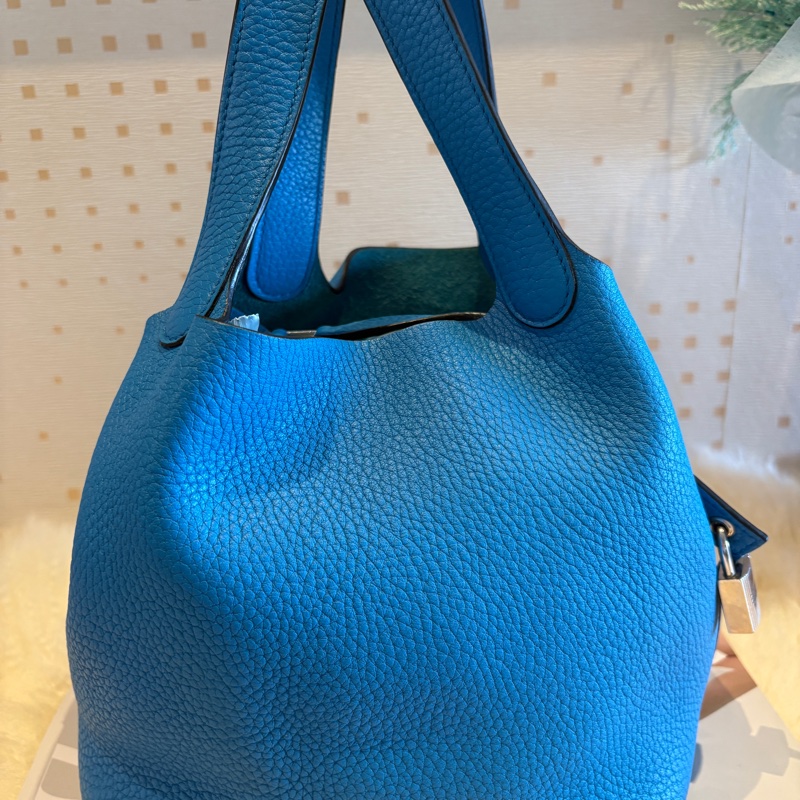 HERMES/愛馬仕 piction18 菜籃子 法國籃色  A刻-3