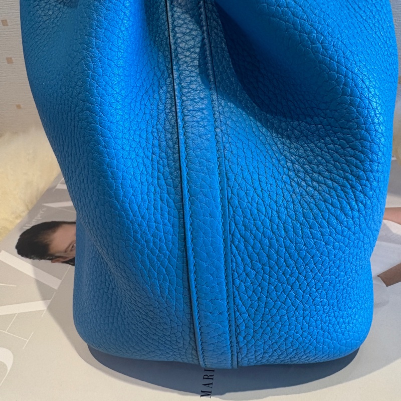 HERMES/愛馬仕 piction18 菜籃子 法國籃色  A刻-6