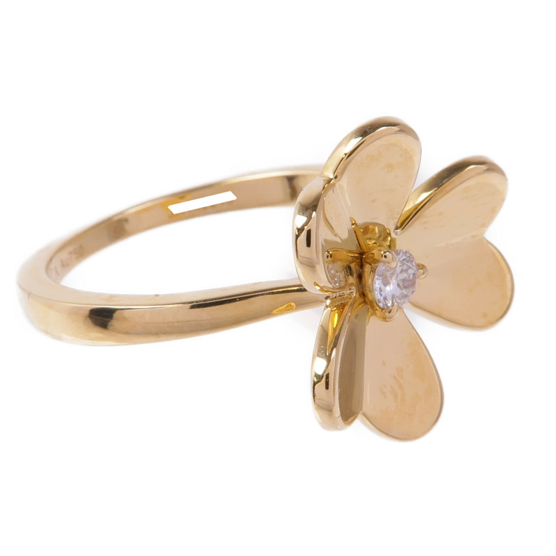 Van Cleef & Arpels 18K黃金Frivole鑽石戒指VCA#56/US#7.5-3