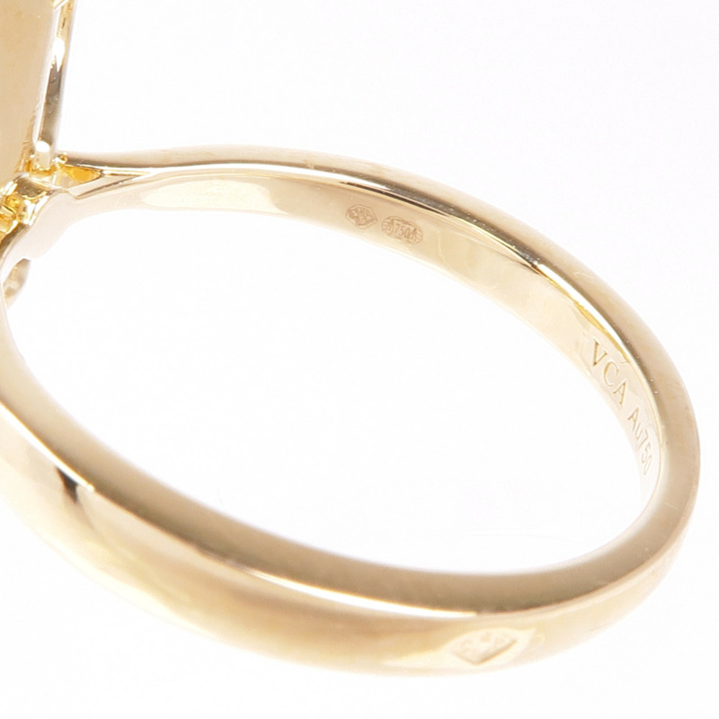 Van Cleef & Arpels 18K黃金Frivole鑽石戒指VCA#56/US#7.5-5