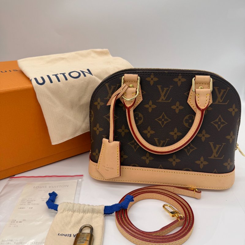 (晶片款🌟)LOUIS VUITTON 路易威登 Alma BB 經典老花 手提包 斜背包|🈶️購證、盒子、防塵袋、購物袋|專櫃64,500-0