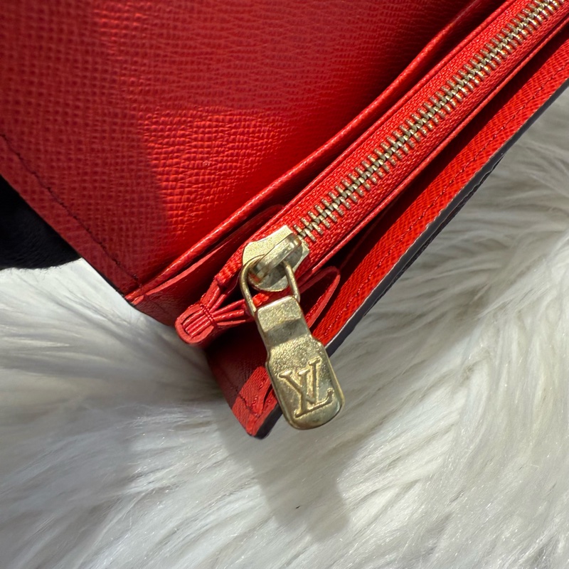 LV Sarah 錢包長夾 內裡紅色 芯片-7