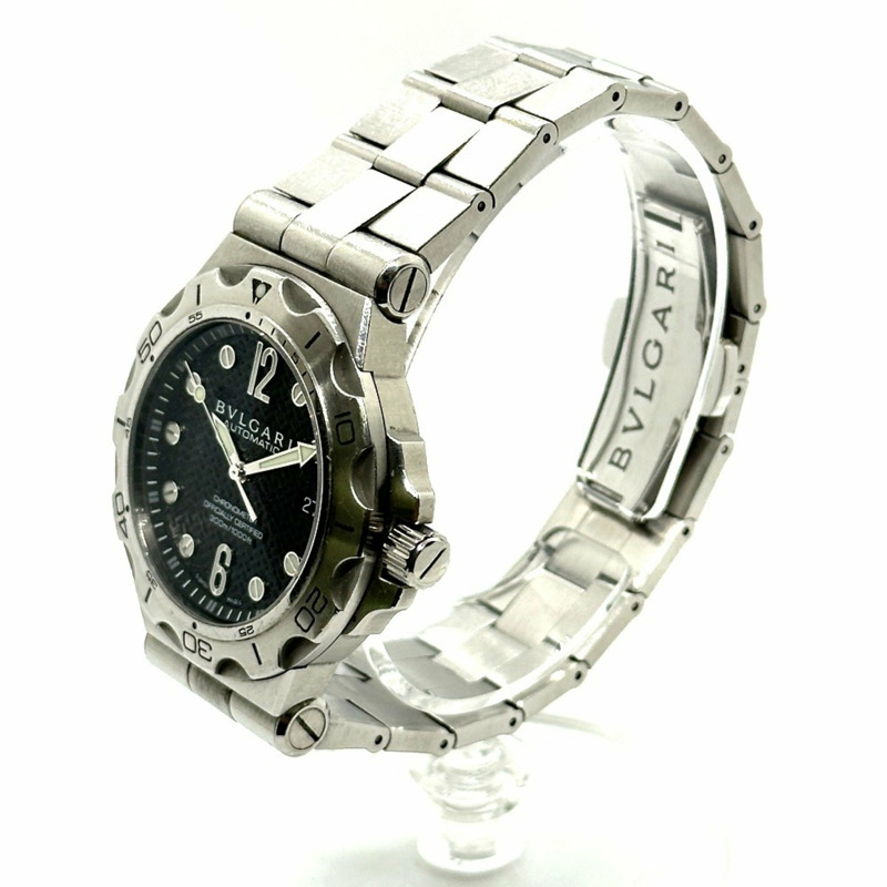 BVLGARI Diagono Scuba Aqua Chronometer DP42SSD 自動日期腕錶,不鏽鋼,男士,銀色-2