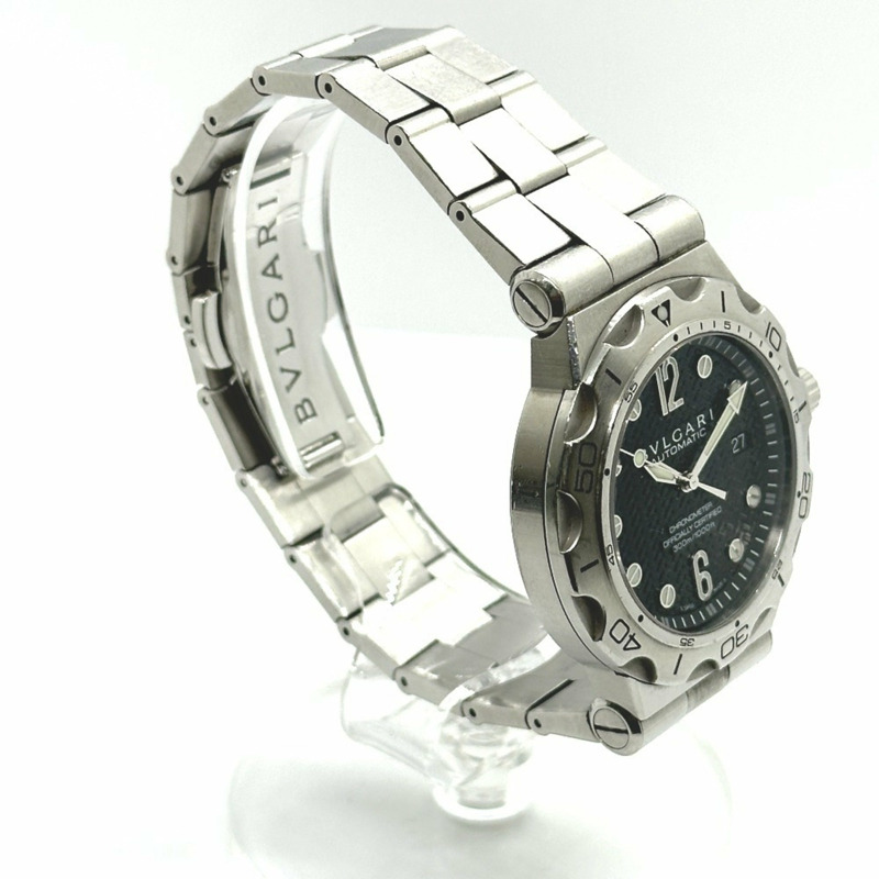 BVLGARI Diagono Scuba Aqua Chronometer DP42SSD 自動日期腕錶,不鏽鋼,男士,銀色-3