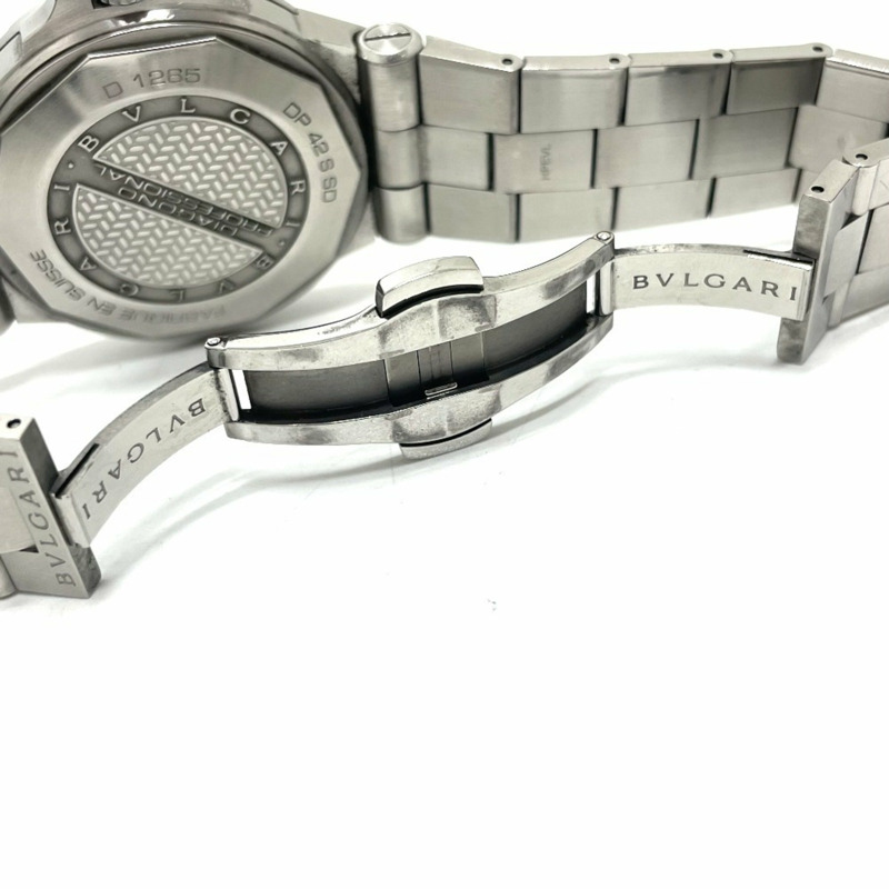 BVLGARI Diagono Scuba Aqua Chronometer DP42SSD 自動日期腕錶,不鏽鋼,男士,銀色-7