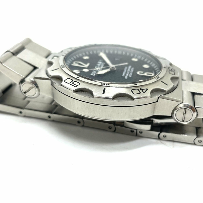 BVLGARI Diagono Scuba Aqua Chronometer DP42SSD 自動日期腕錶,不鏽鋼,男士,銀色-10