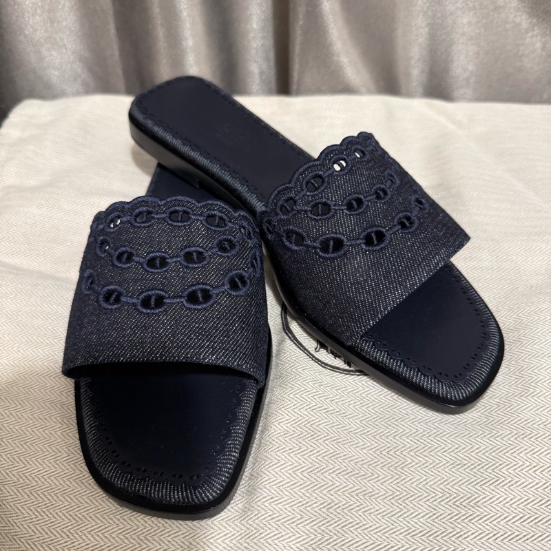 Hermes愛馬仕通花豬鼻子拖鞋-2