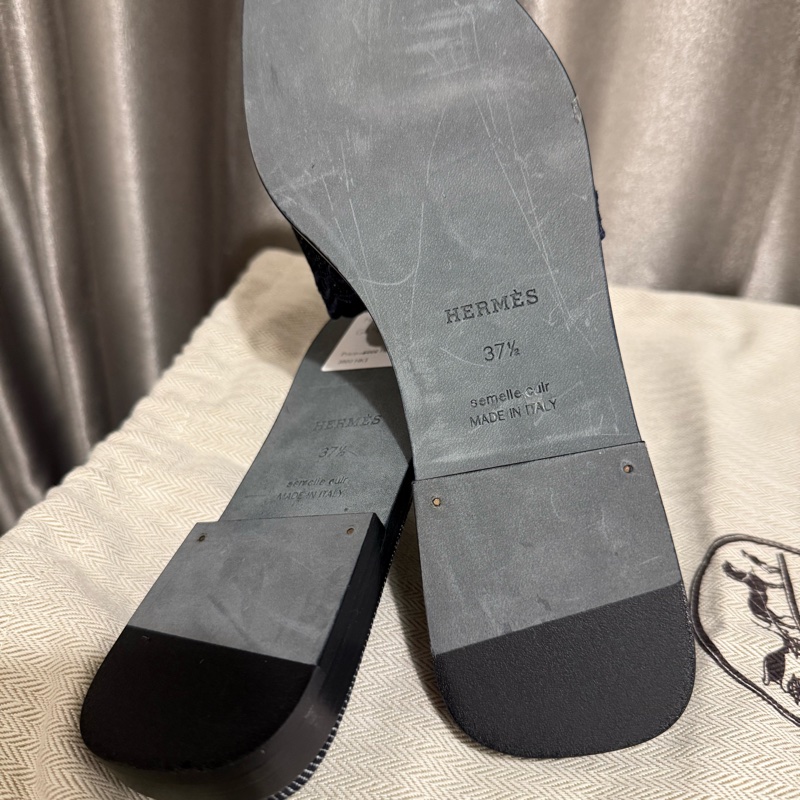 Hermes愛馬仕通花豬鼻子拖鞋-4