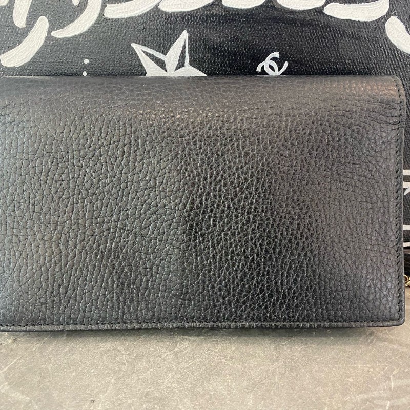 GUCCI/古馳 雙G系列 雙G徽標按扣開合 荔枝紋皮革 鏈條包-1