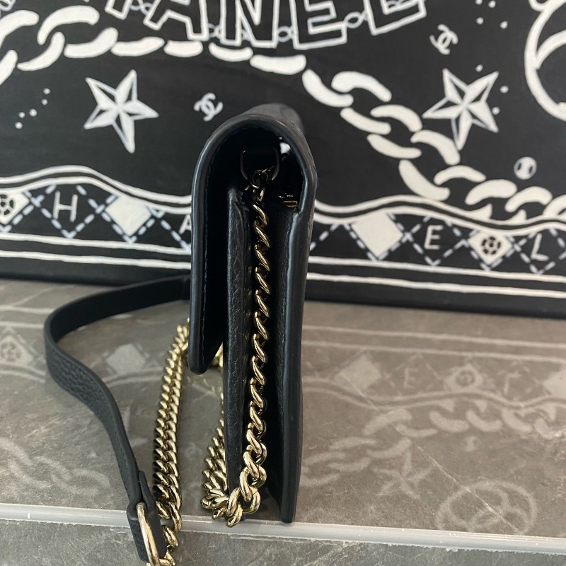 GUCCI/古馳 雙G系列 雙G徽標按扣開合 荔枝紋皮革 鏈條包-3