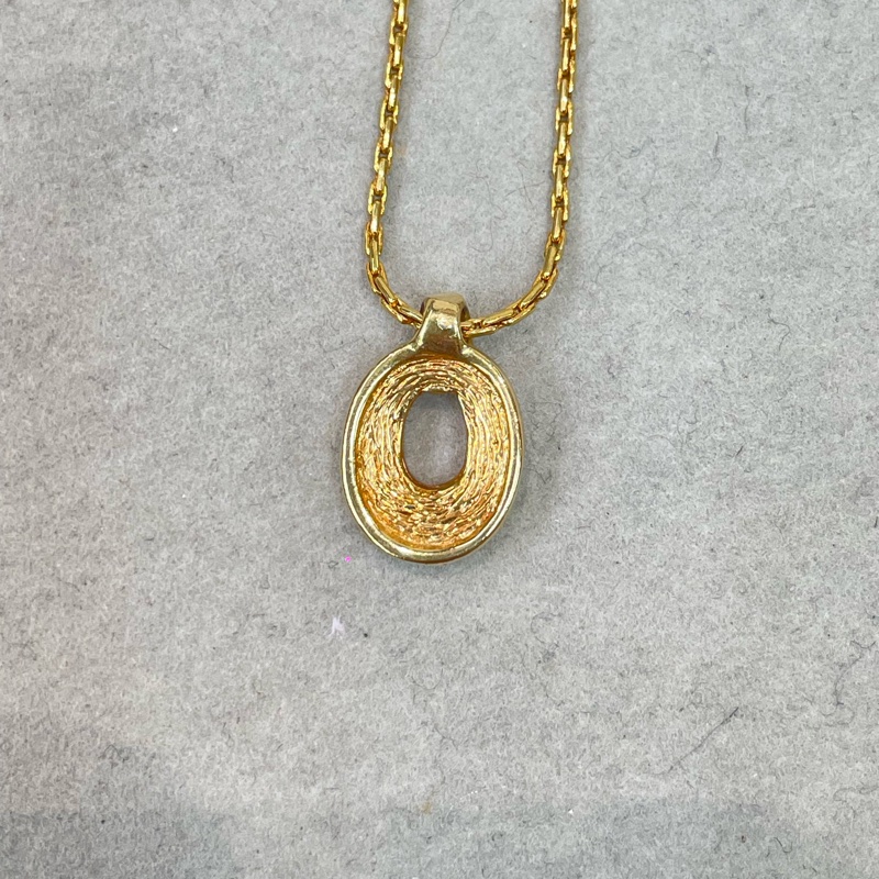 Dior 中古Vintage 水鑽金色耳夾項鏈套裝 XA658-2