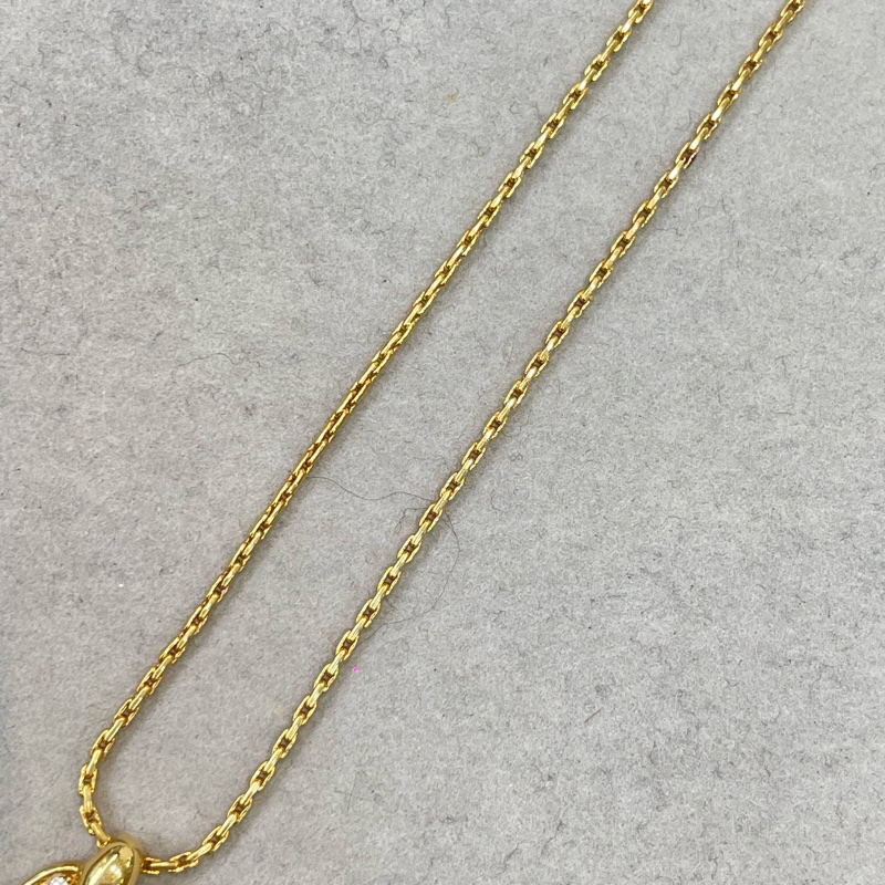 Dior 中古Vintage 水鑽金色耳夾項鏈套裝 XA658-5