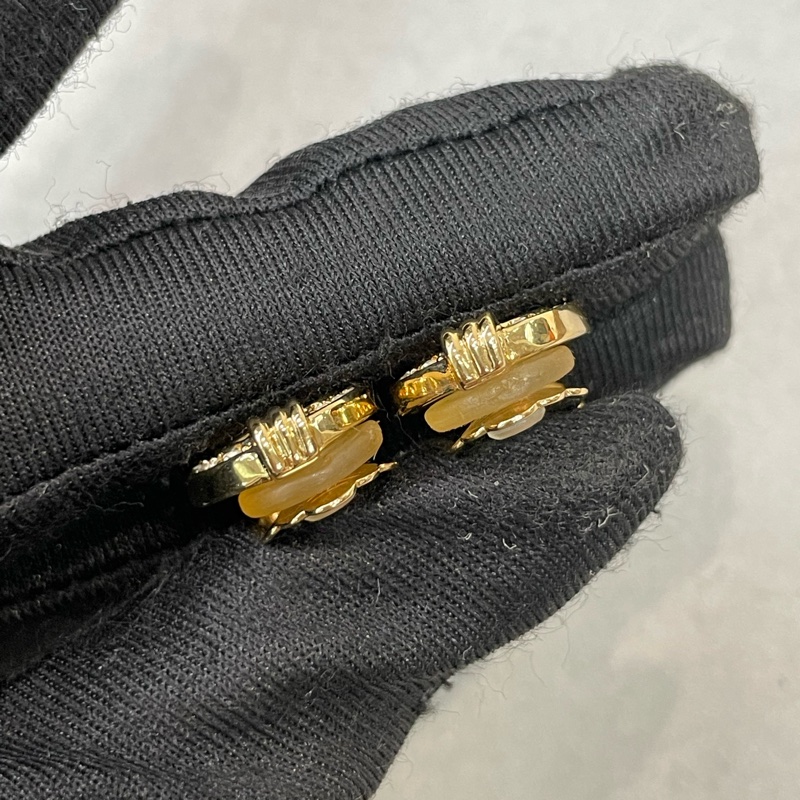 Dior 中古Vintage 水鑽金色耳夾項鏈套裝 XA658-13