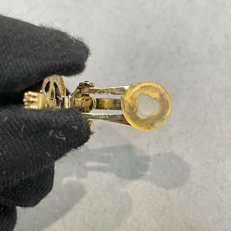 Dior 中古Vintage 水鑽金色耳夾項鏈套裝 XA658-18