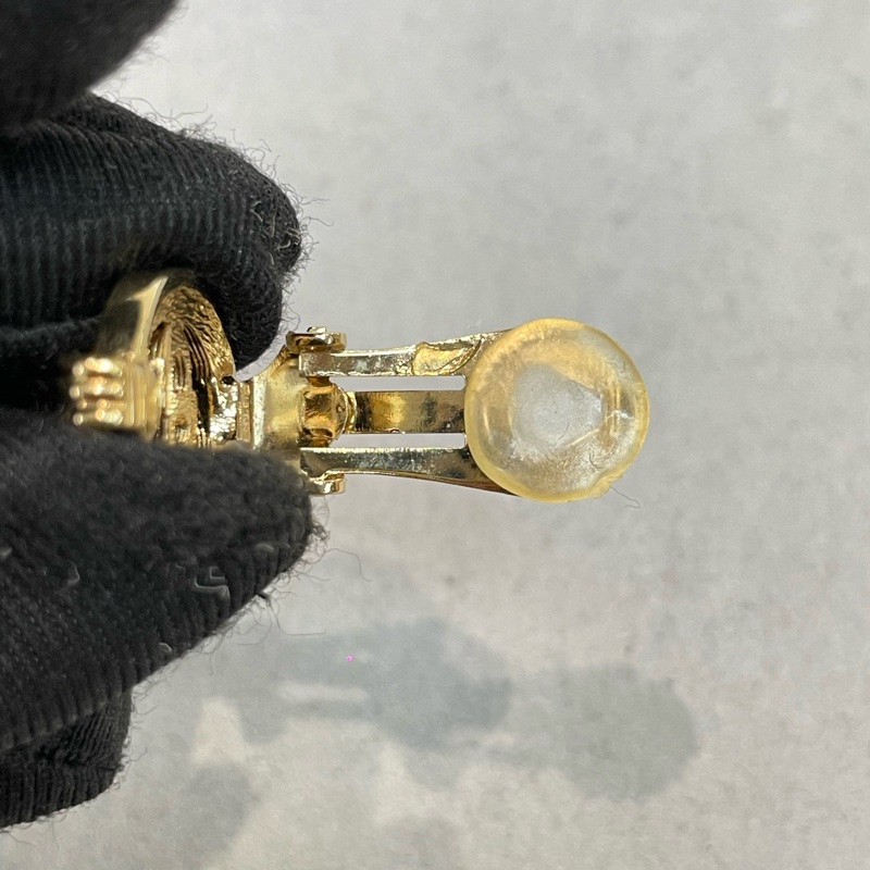 Dior 中古Vintage 水鑽金色耳夾項鏈套裝 XA658-19